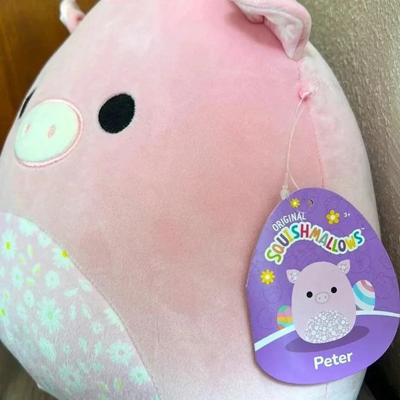 🦖🌸 🐷 Squishmallow NWT Peter the Pig Floral Belly 11 inch Easter 2023 🐷 🌸 - Picture 3 of 6